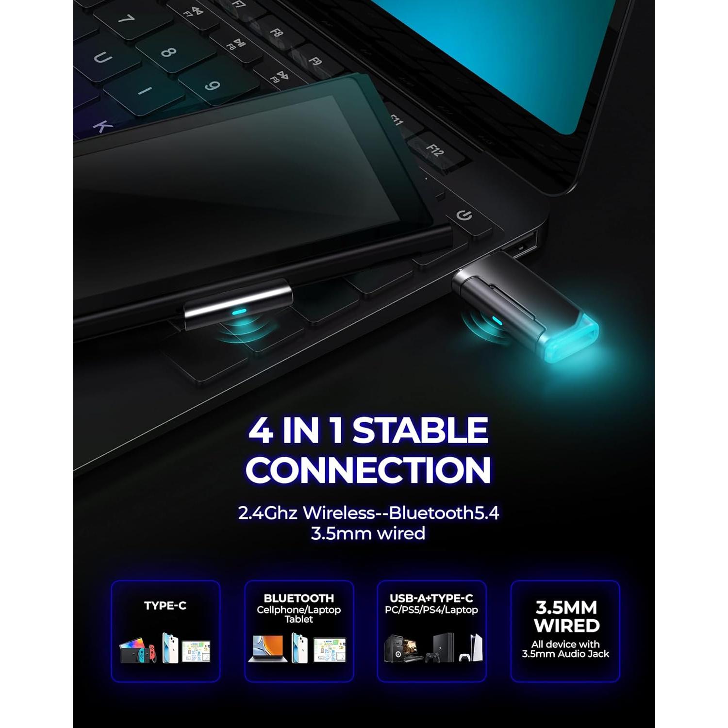 Auriculares Gaming Inalámbricos Valorise UG-08S 7.1 RGB 100H