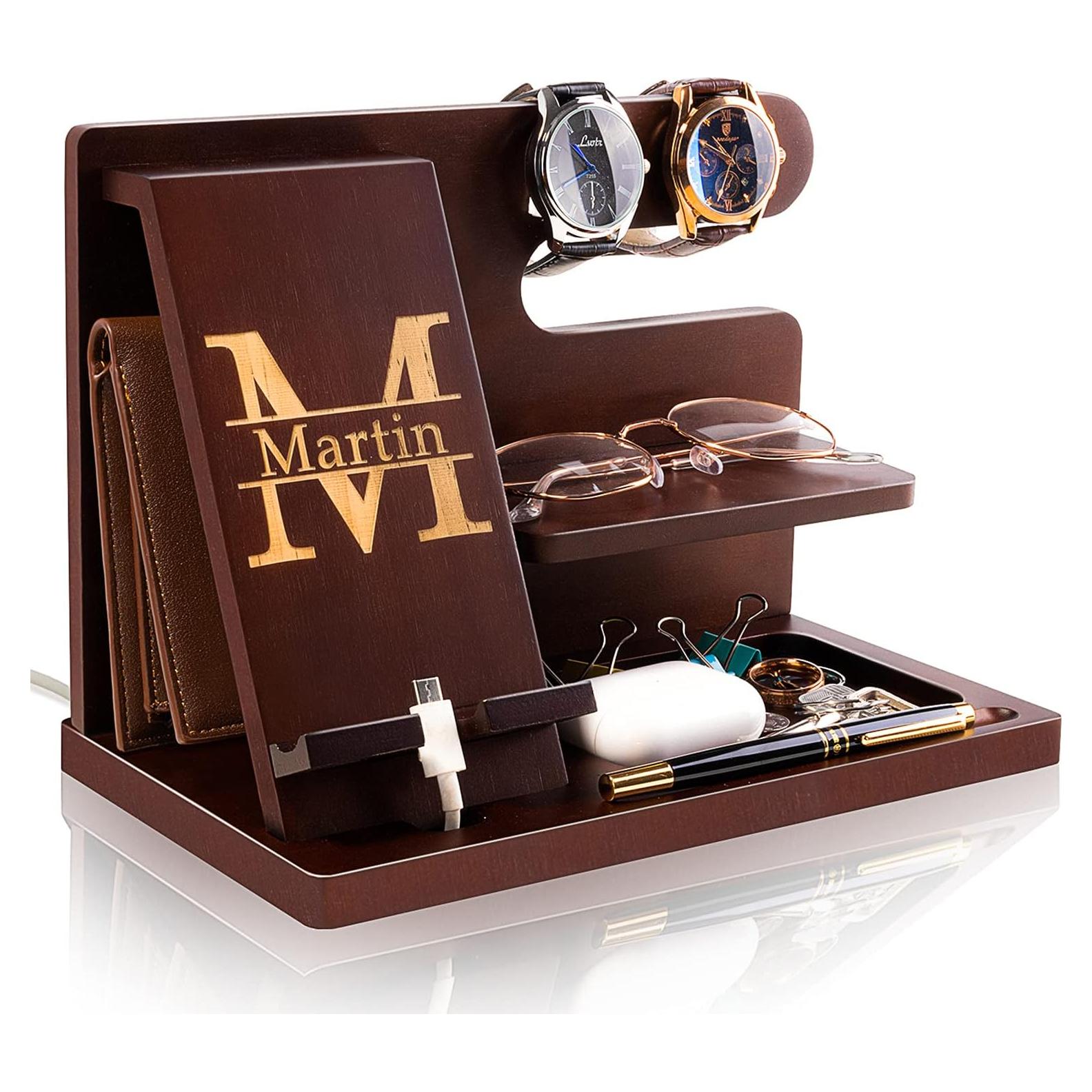 Estación de Acoplamiento de Madera Personalizada Awofer 15x26 cm