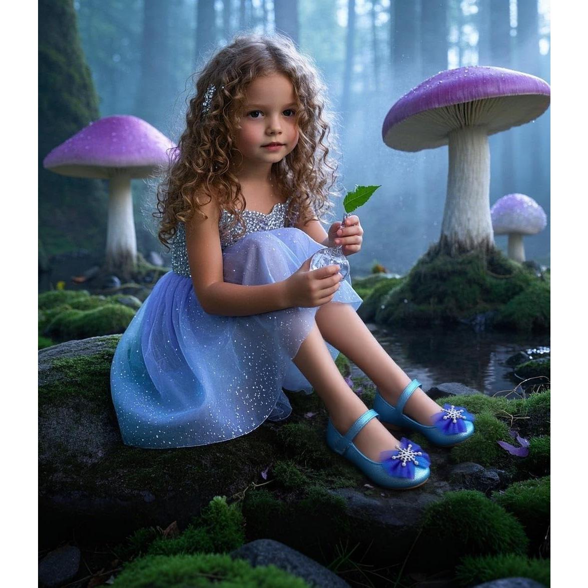 Zapatos de Vestir para Niñas Thee Bron Modelo A2154 Azul