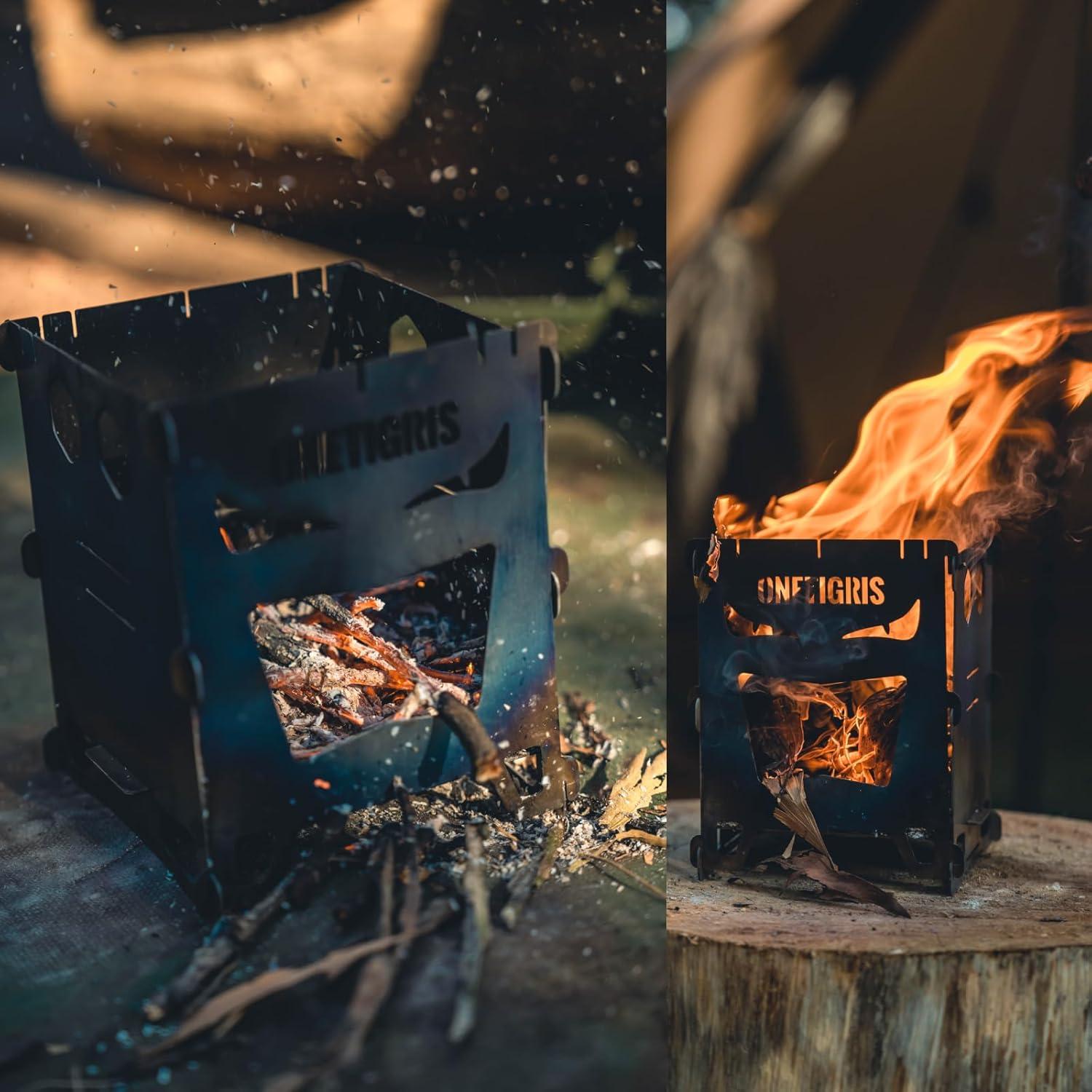 Estufa de Titanio OneTigris ROCUBOID Plegable 430g