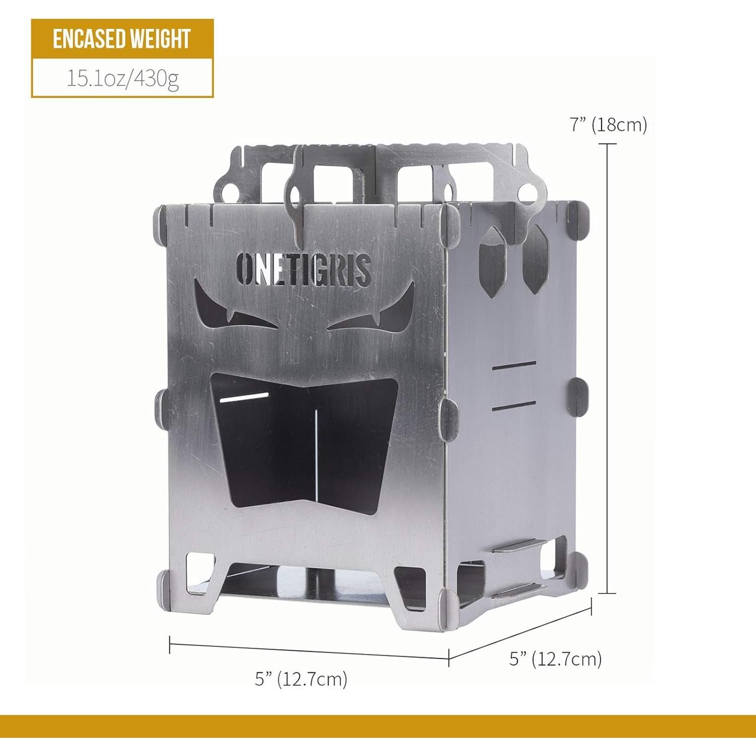 Estufa de Titanio OneTigris ROCUBOID Plegable 430g