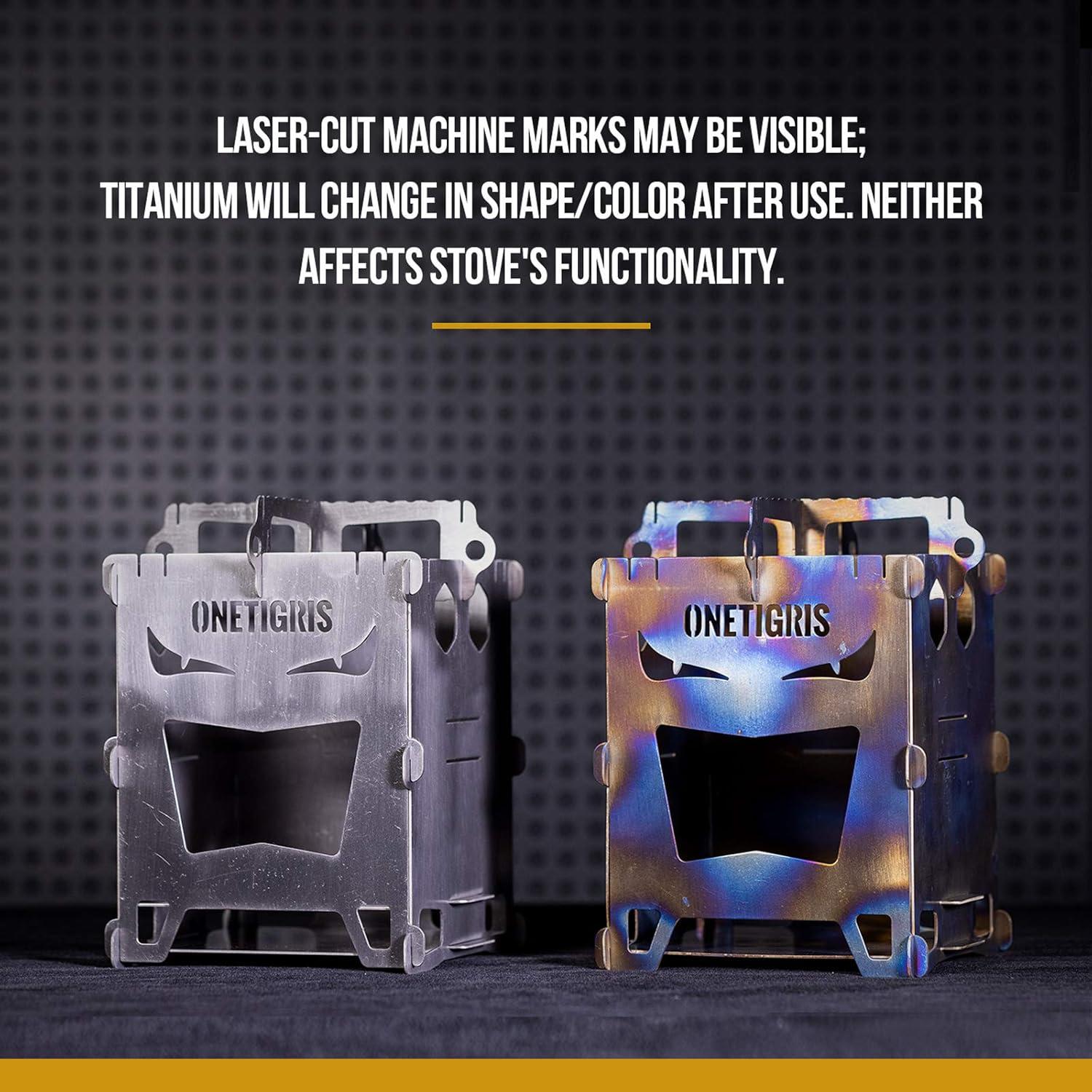 Estufa de Titanio OneTigris ROCUBOID Plegable 430g