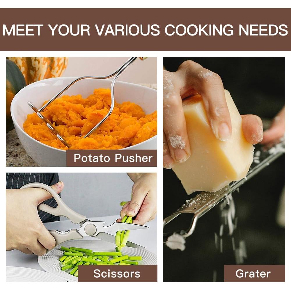 Juego de Utensilios de Cocina BESTZMWK 33 Piezas Silicona