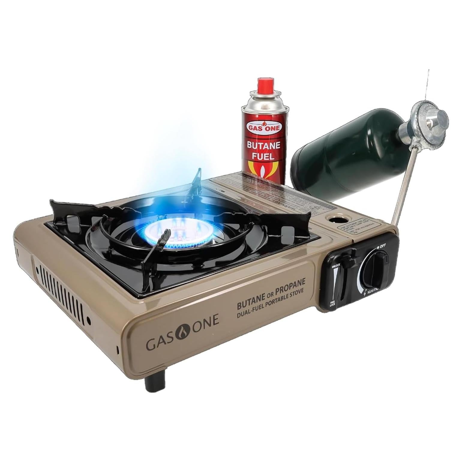 Estufa Portátil Gas One GS-3400P Doble Combustible 1.41 kg