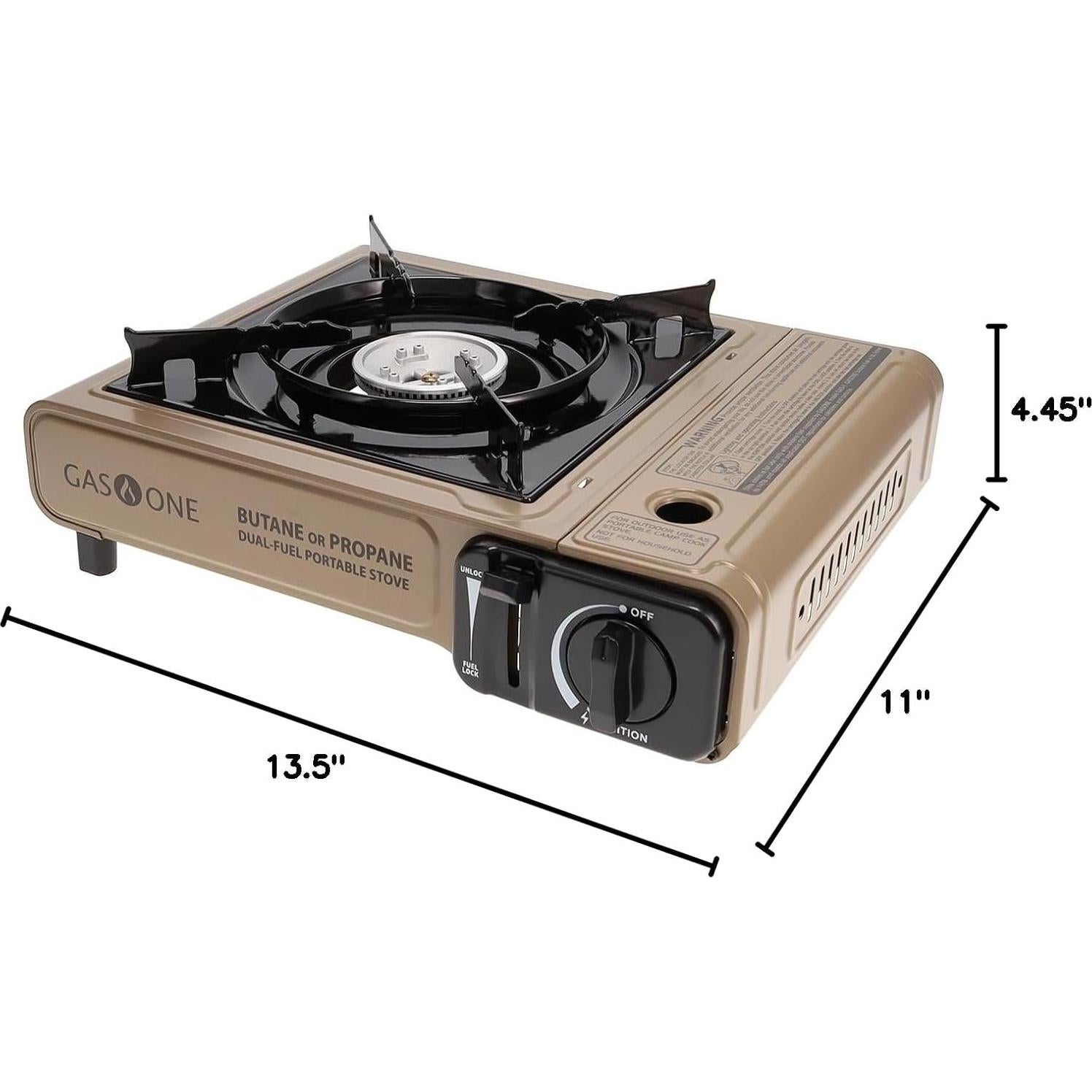 Estufa Portátil Gas One GS-3400P Doble Combustible 1.41 kg