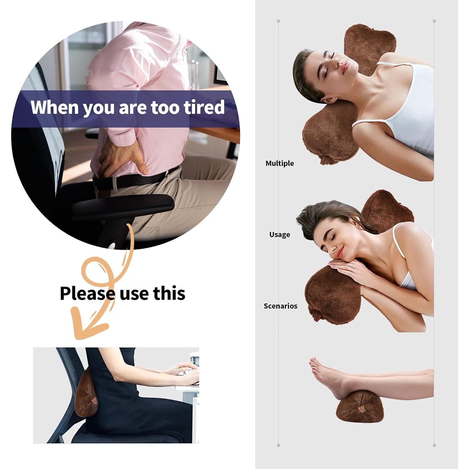 Almohada de Cuello Ajustable VCOMSOFT en Forma de Hueso Marrón