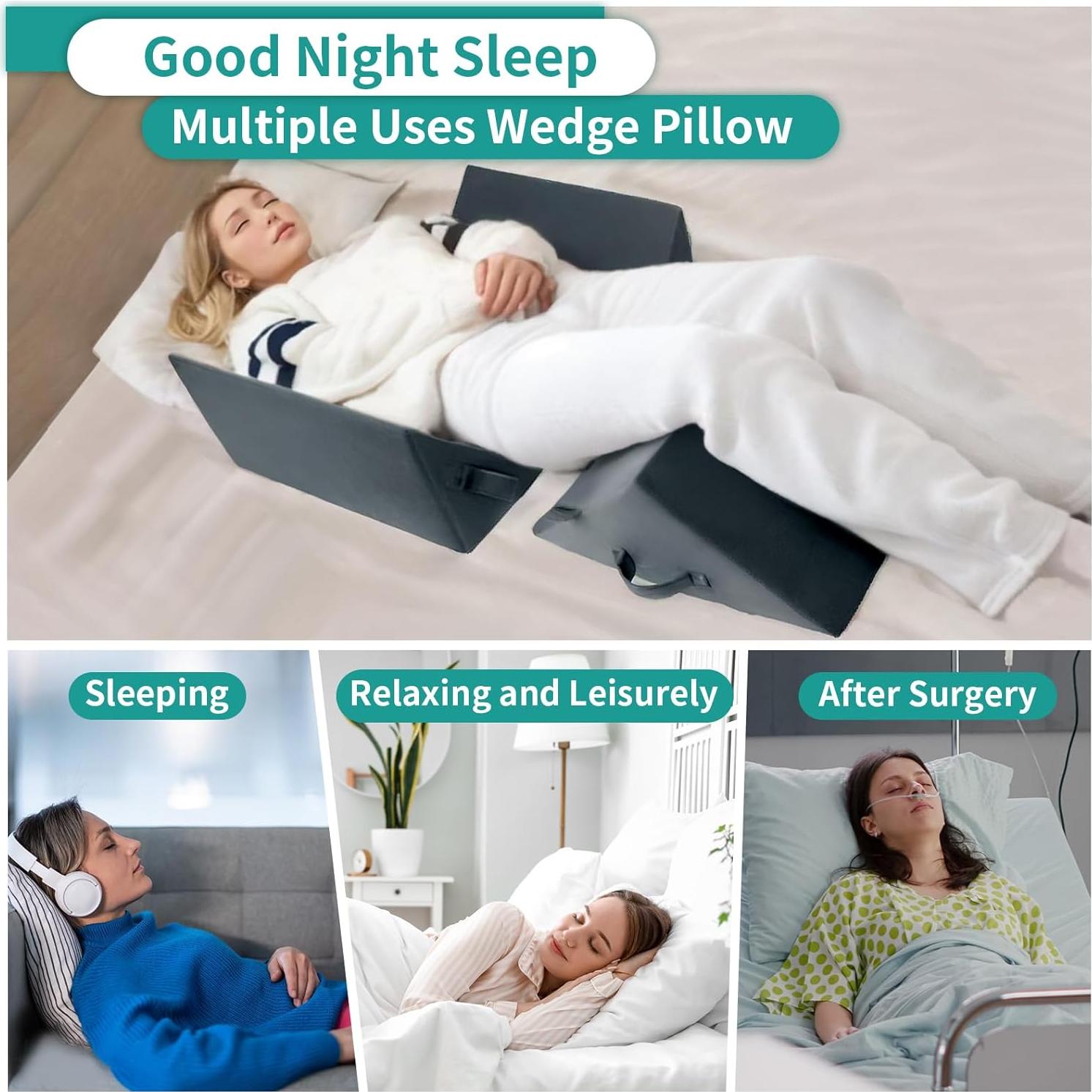 Juego de 3 Almohadas Cuña SJFFDP para Posicionamiento y Alivio