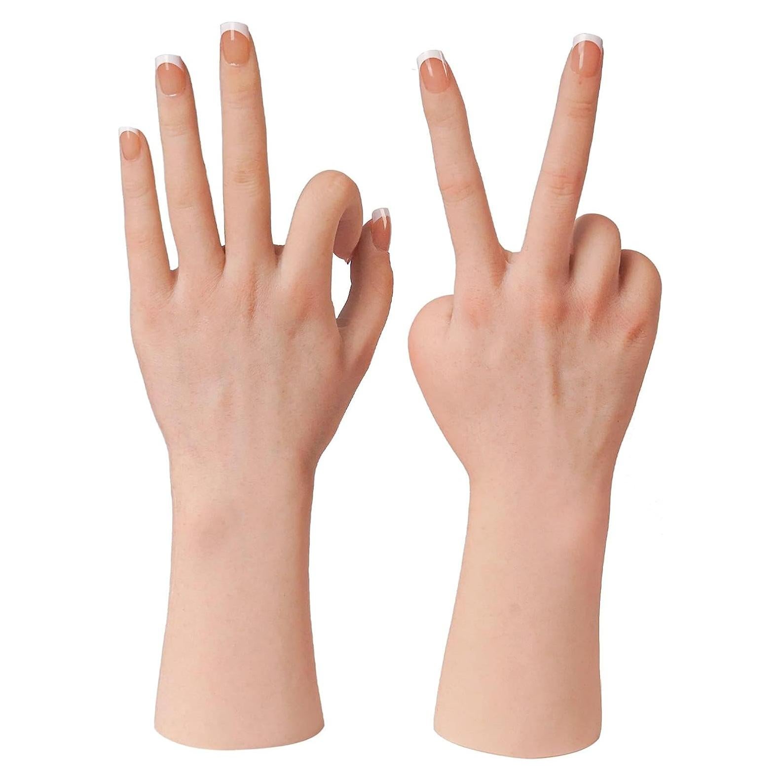 Mano Falsa de Silicona KUMIHO con Esqueleto - Marrón