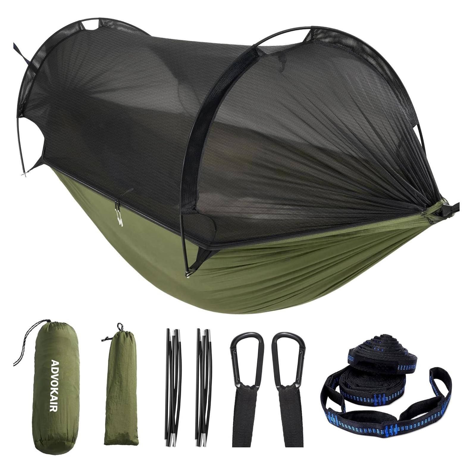 Hamaca de Camping Advokair con Red Anti Mosquitos 269x139cm