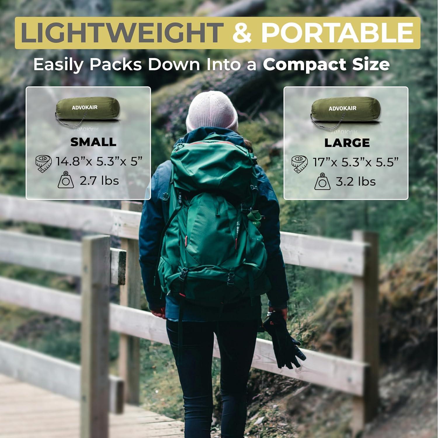 Hamaca de Camping Advokair con Red Anti Mosquitos 269x139cm