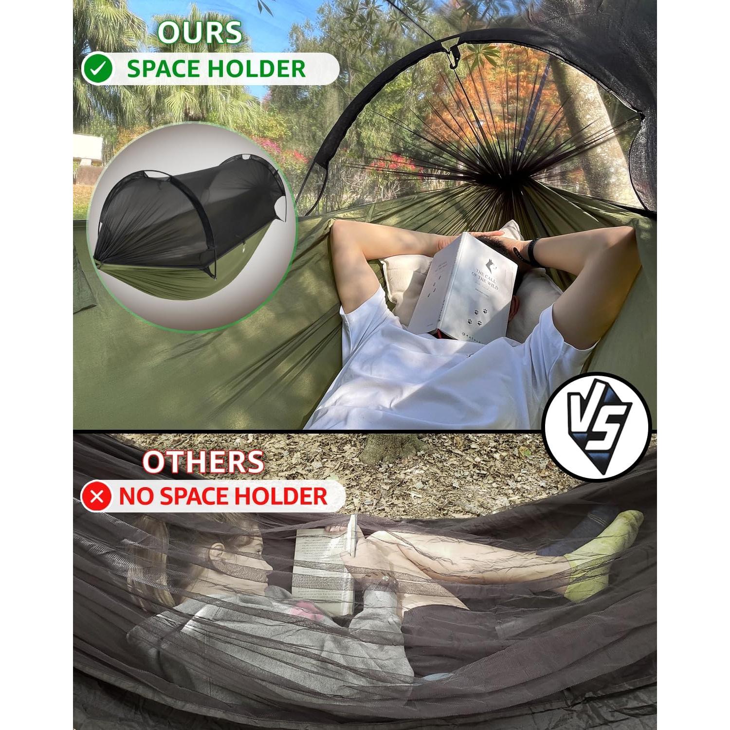 Hamaca de Camping Advokair con Red Anti Mosquitos 269x139cm