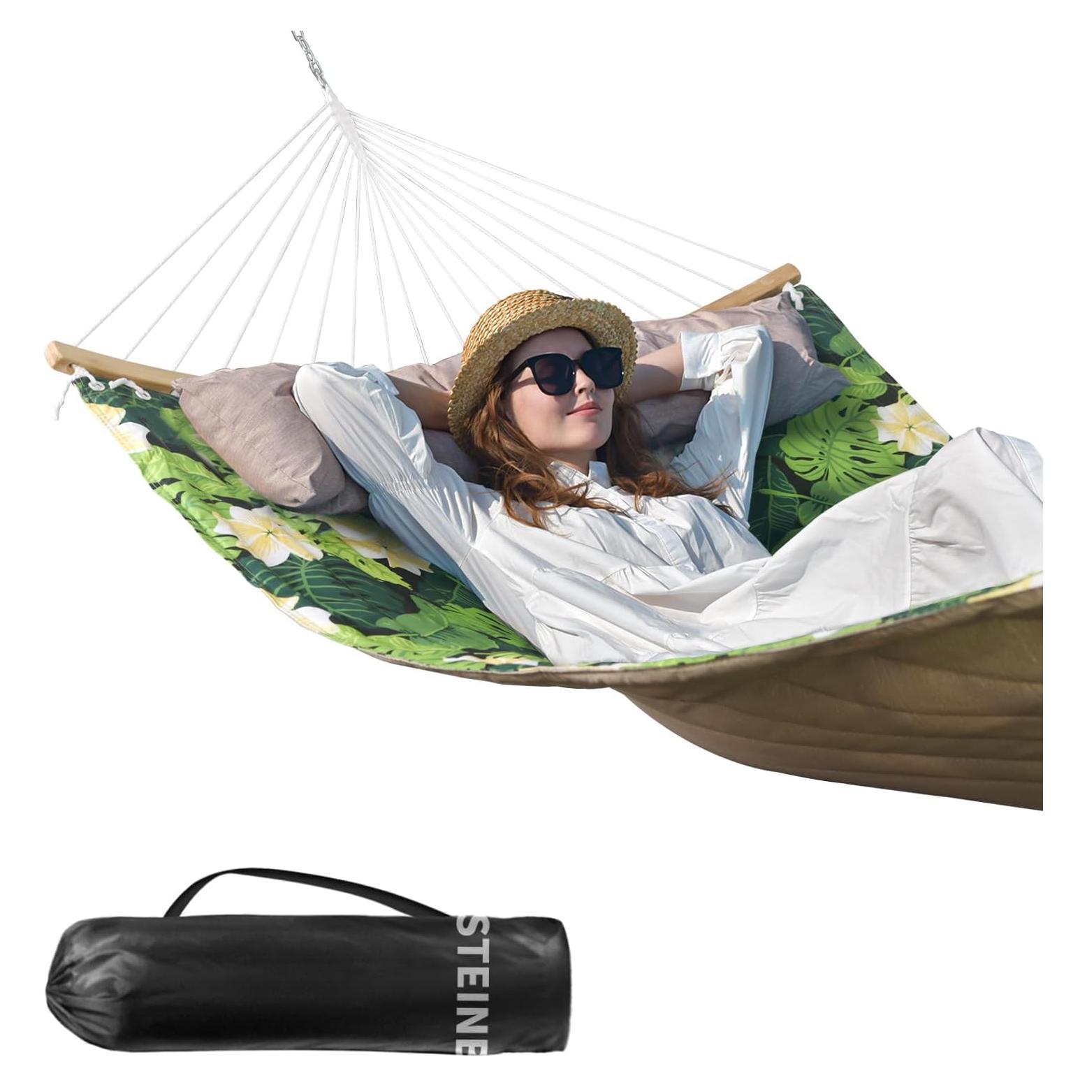 Hamaca Doble Steinbrooks 190,5x139,7 cm Acolchada Verde