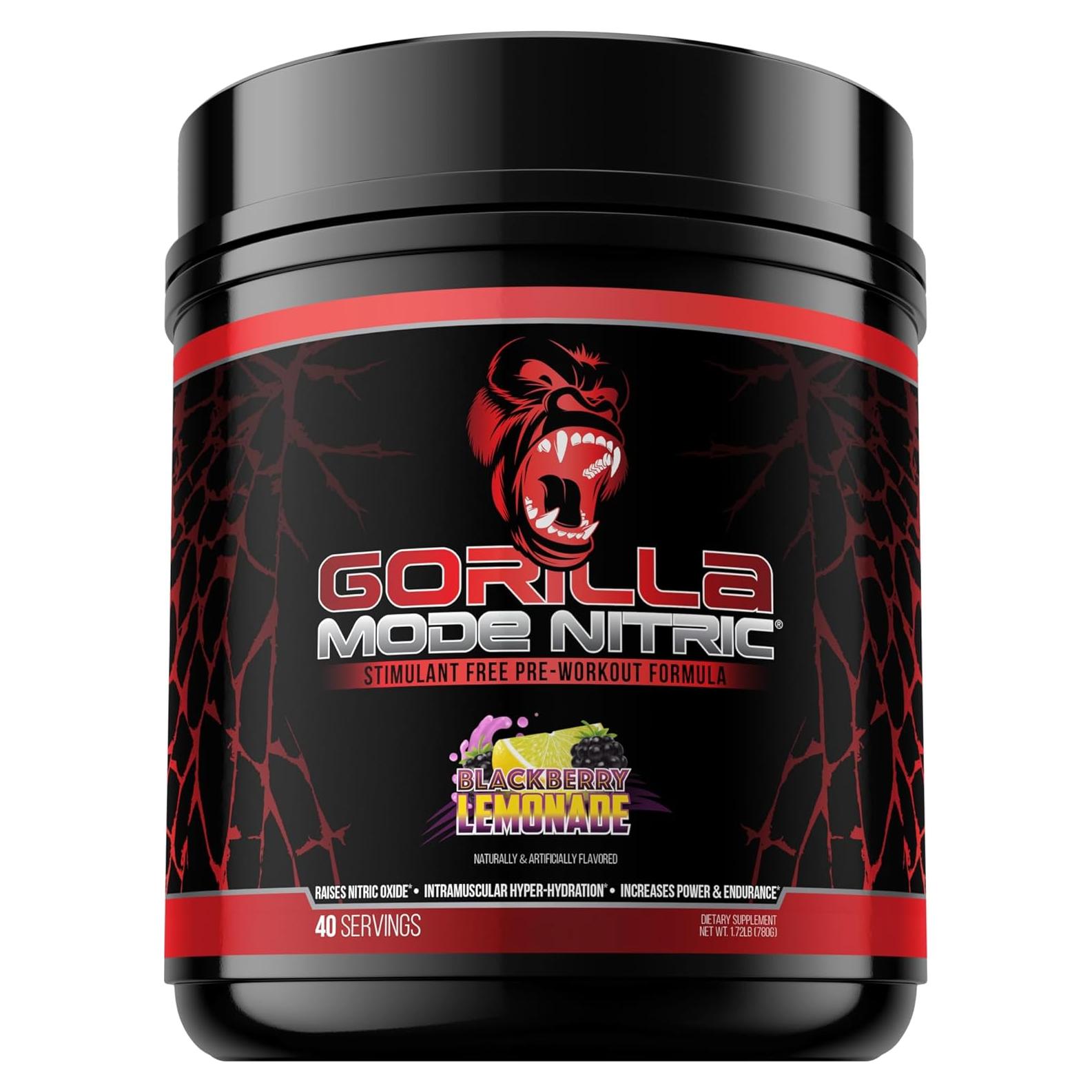 Gorilla Mode Nitric Mejorado Sin Estimulantes 780g Limonada