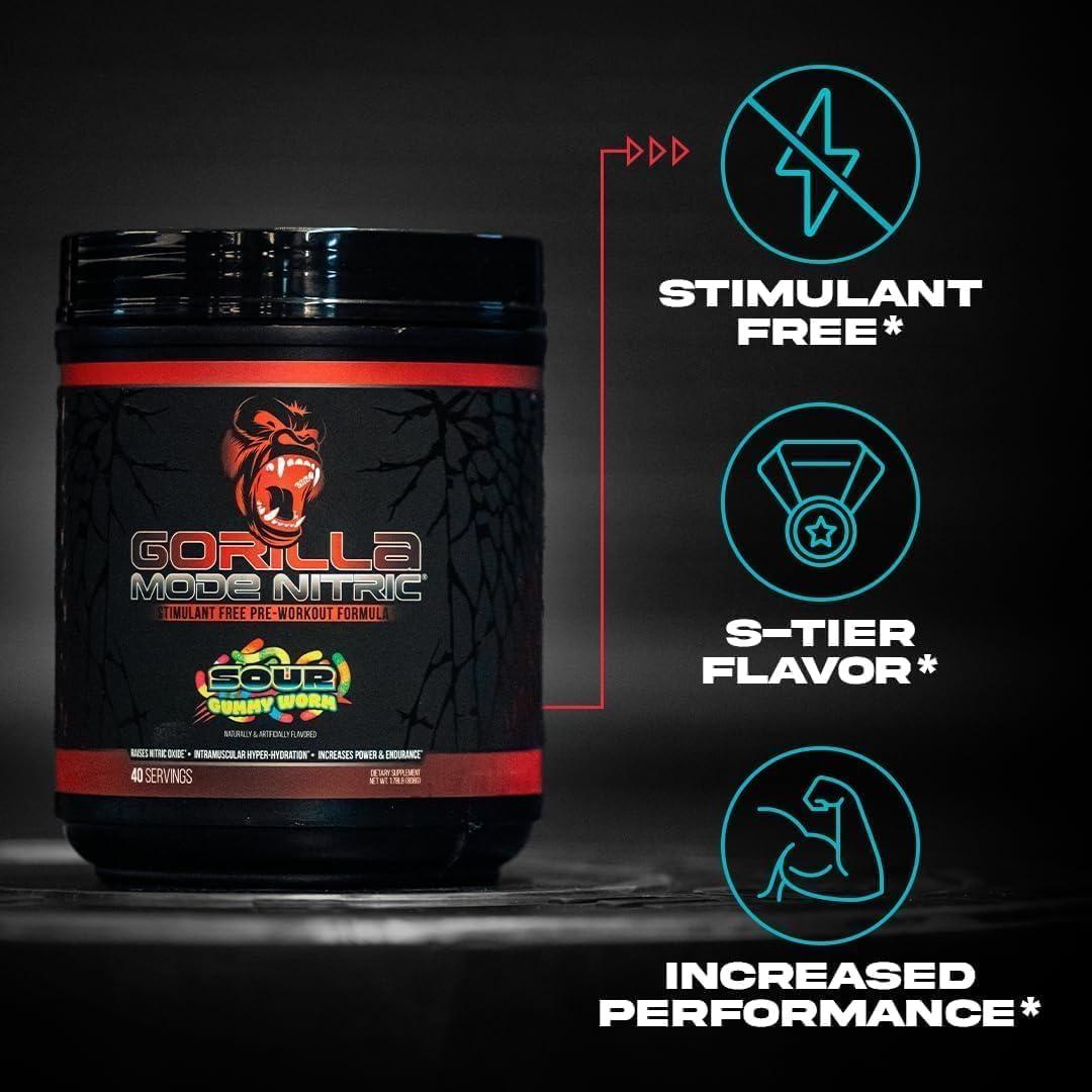 Gorilla Mode Nitric Mejorado Sin Estimulantes 780g Limonada