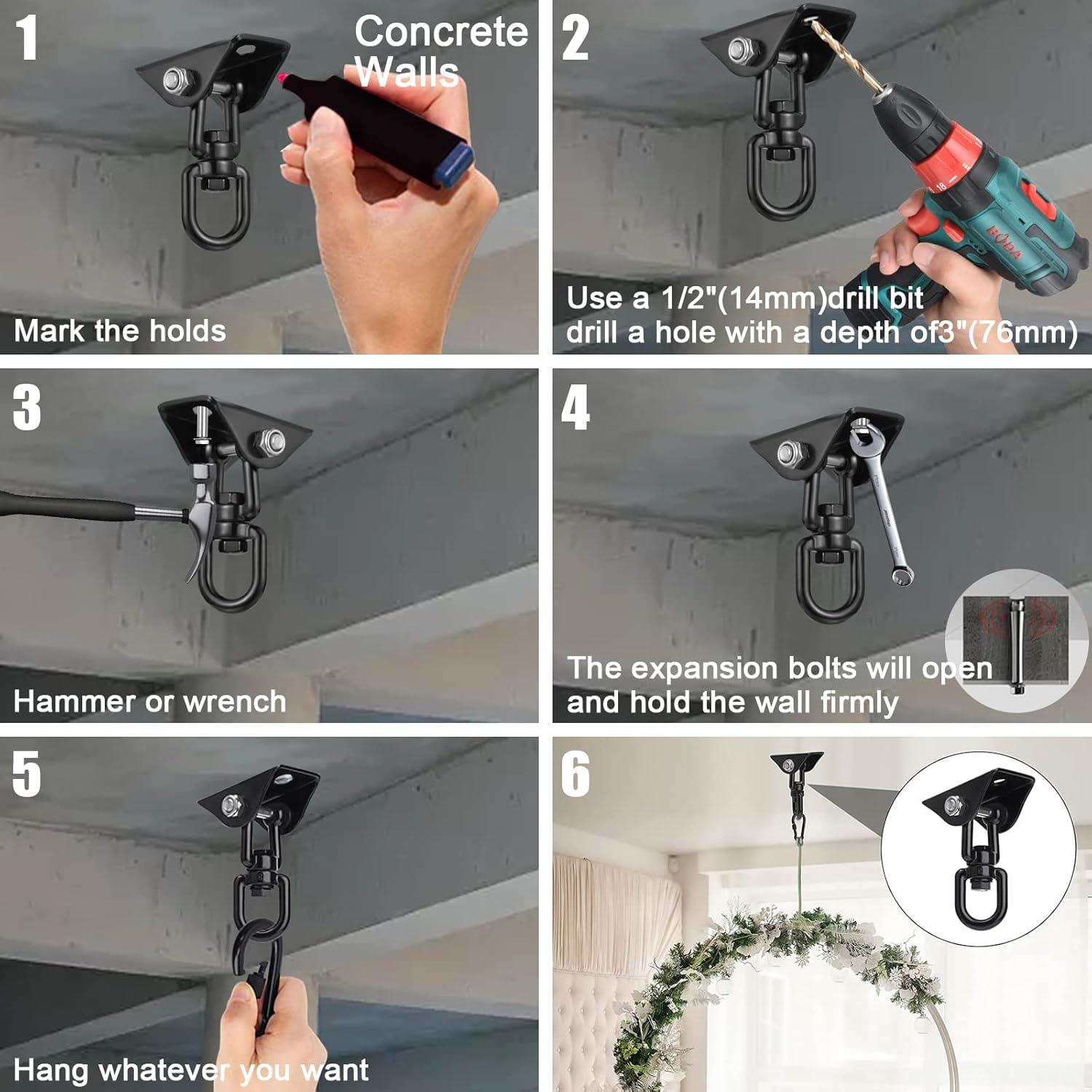 Kit de Colgado de Hamaca JACNITAD Acero Inoxidable 544 kg