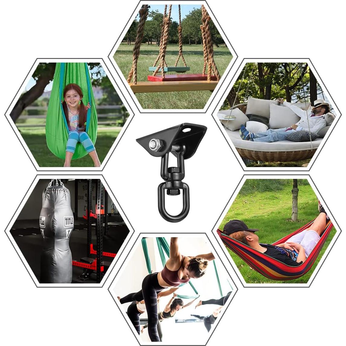 Kit de Colgado de Hamaca JACNITAD Acero Inoxidable 544 kg