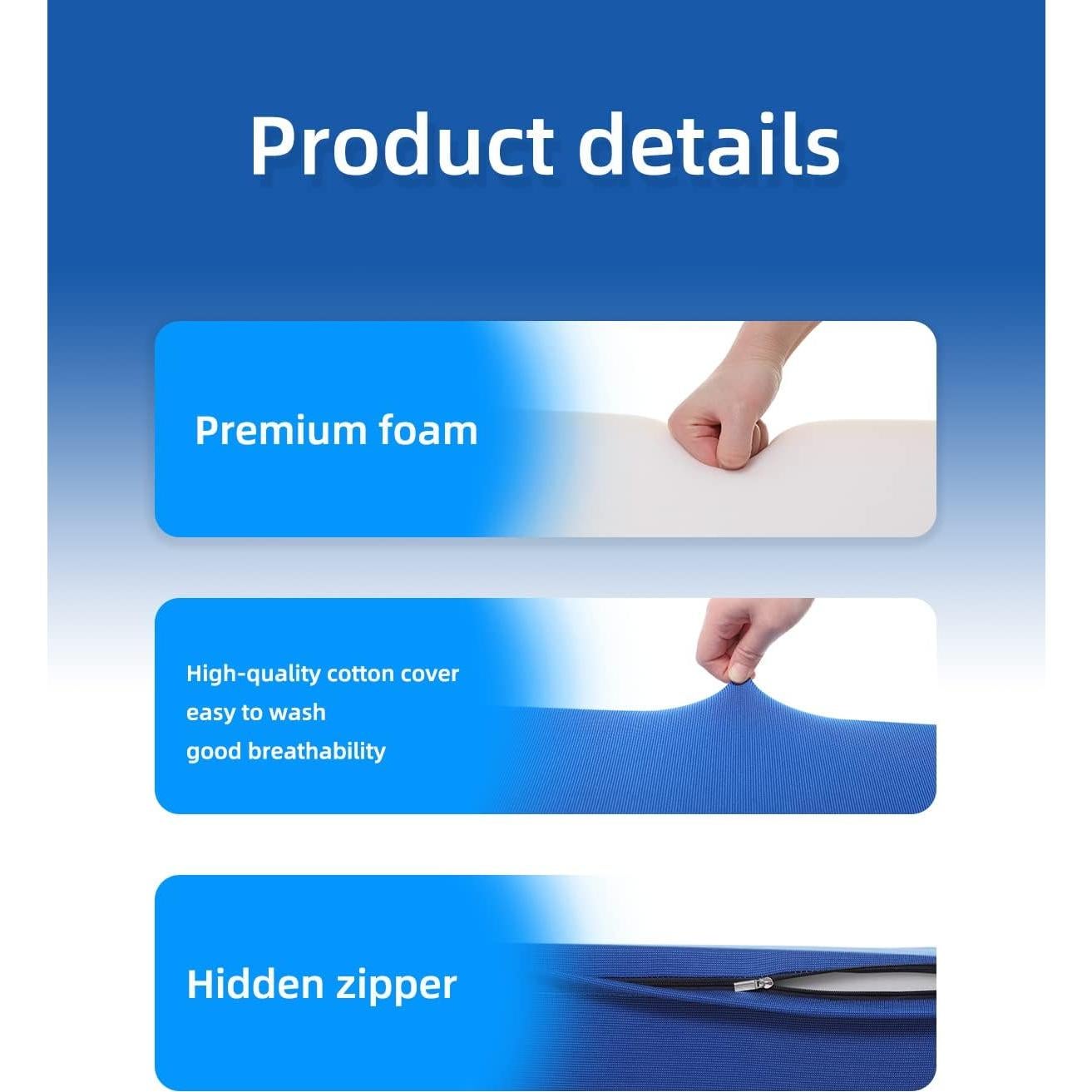 Cojín en Cuña de Posicionamiento Fanwer 3 en 1 para Dormir