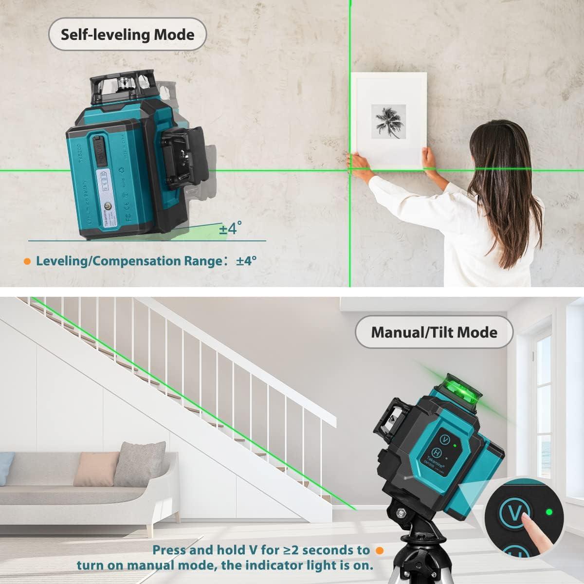 Nivel Láser Verde Takamine GM120S 3D Autonivelante con Control Remoto