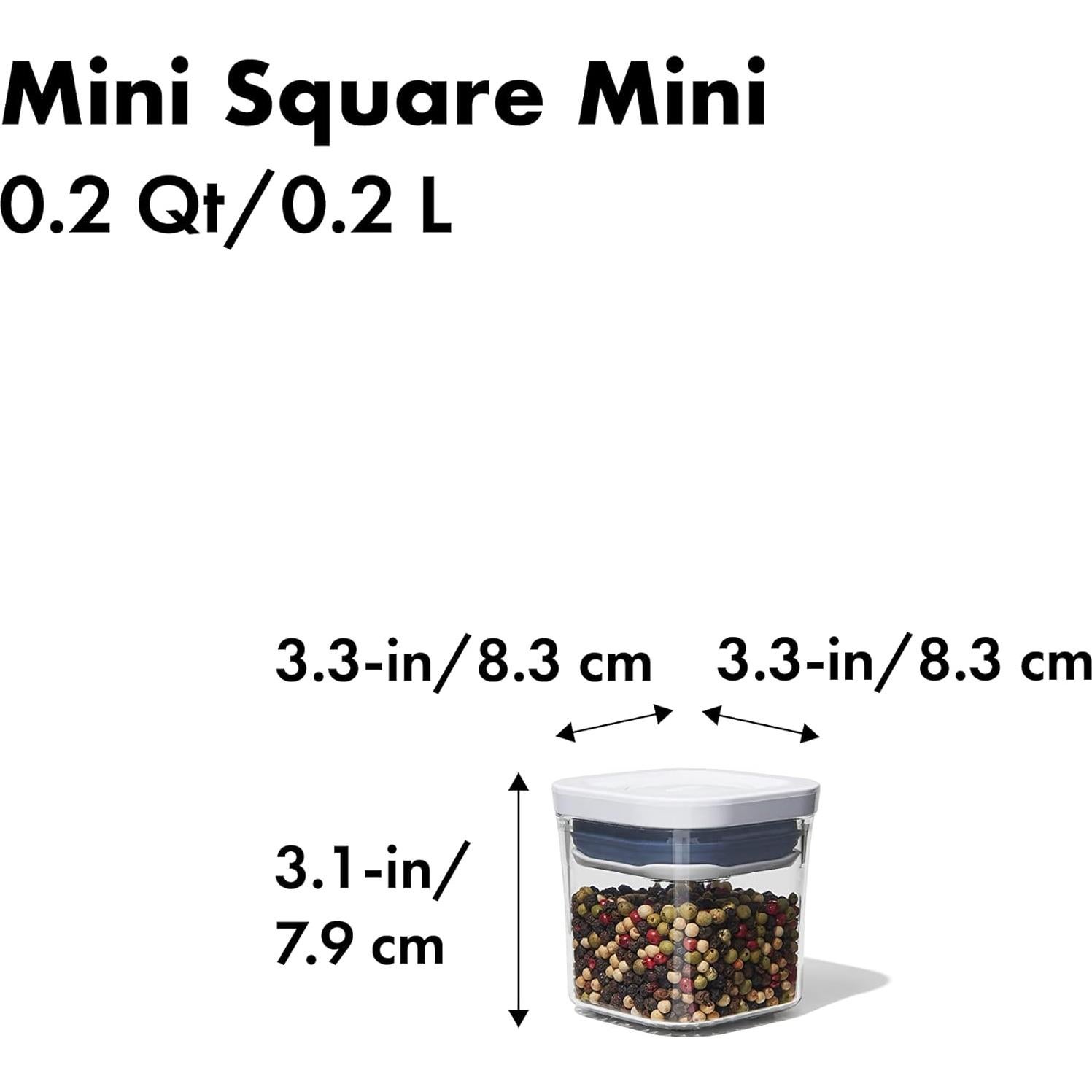 Contenedor de Almacenamiento OXO Good Grips 0.2L Cuadrado Hermético