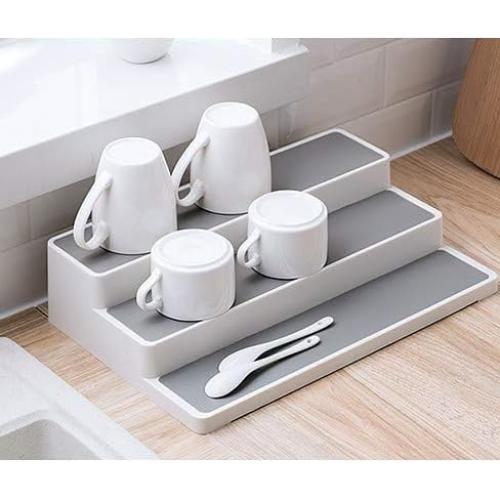 Organizador de Especias Cq Acrílico 2 Unidades 36.8x24.4x8.5 cm Blanco