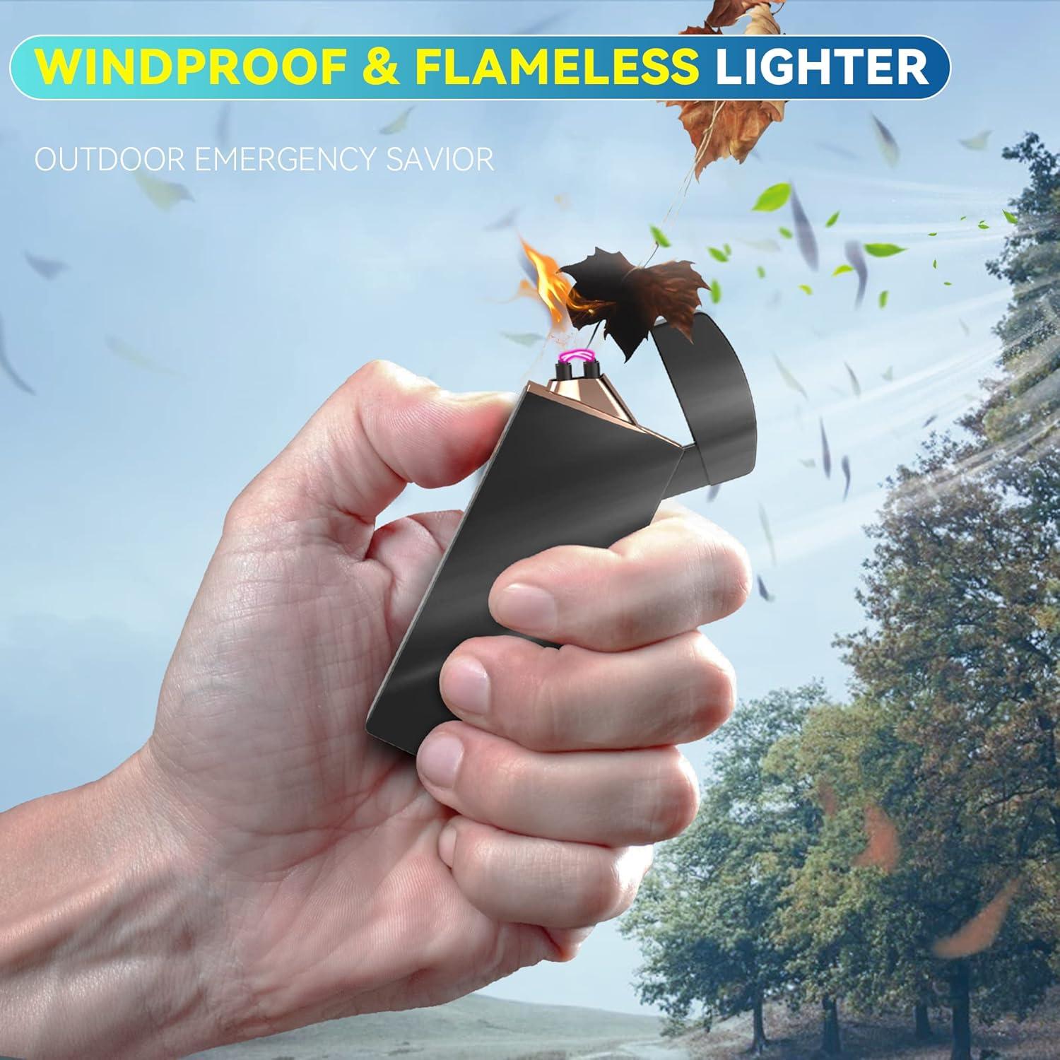 Encendedor Eléctrico Recargable Coquimbo Doble Arco Negro