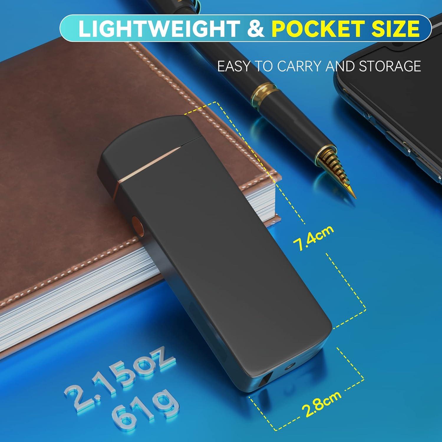 Encendedor Eléctrico Recargable Coquimbo Doble Arco Negro