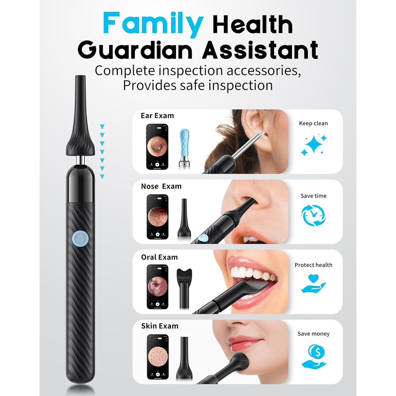 Limpiador de Oídos Loyker X6 con Cámara 1080P y Luz LED