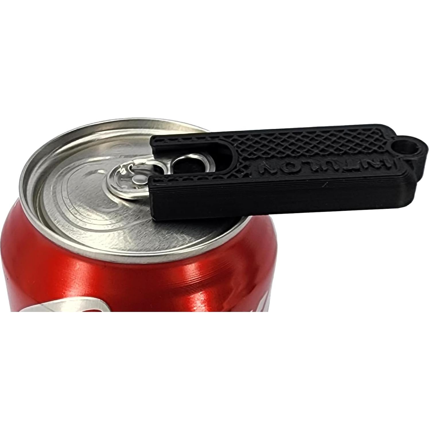 Intulon Compact Soda Can Opener and Beer Can Opener, Can Tab Lifter, Fits in Pocket (Black, Mini (2 Pack))