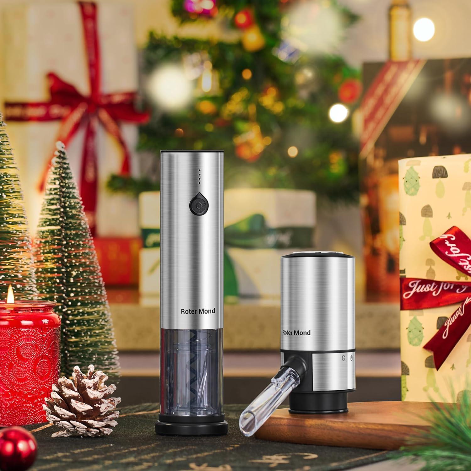 Juego de Abridor de Vino Eléctrico Roter Mond 5 en 1 con Accesorios