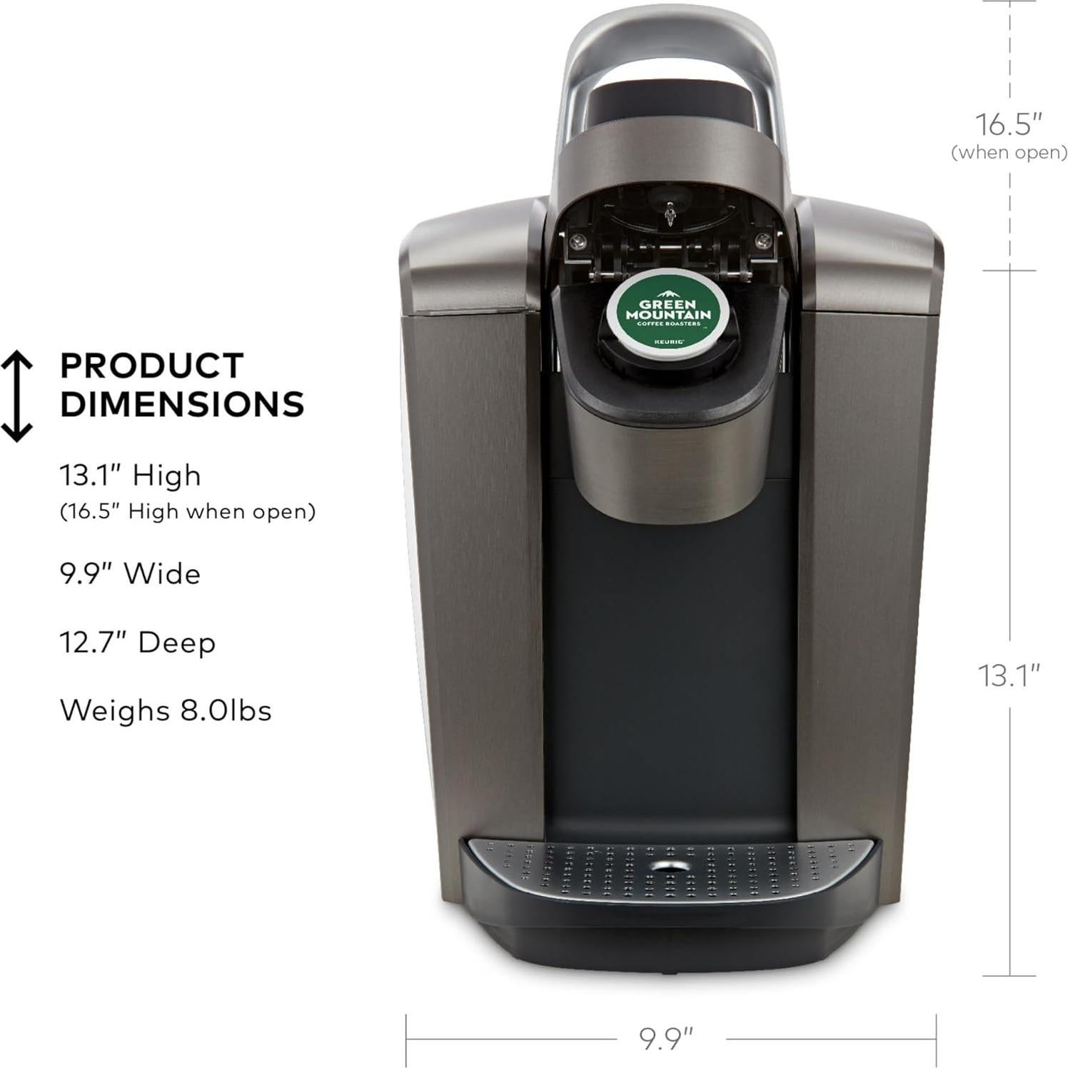Cafetera Keurig K-Elite 1 Porción Pizarra Cepillada 8-12oz