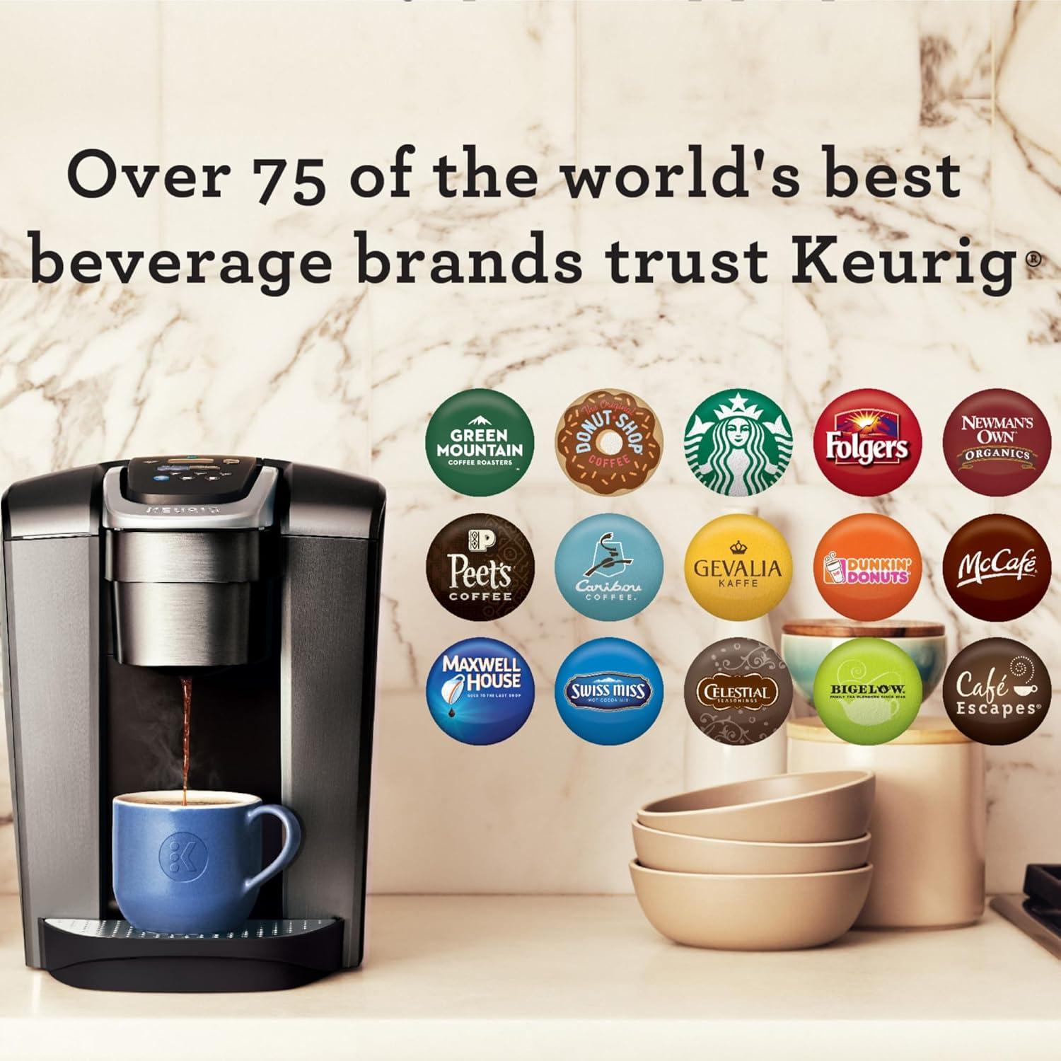 Cafetera Keurig K-Elite 1 Porción Pizarra Cepillada 8-12oz