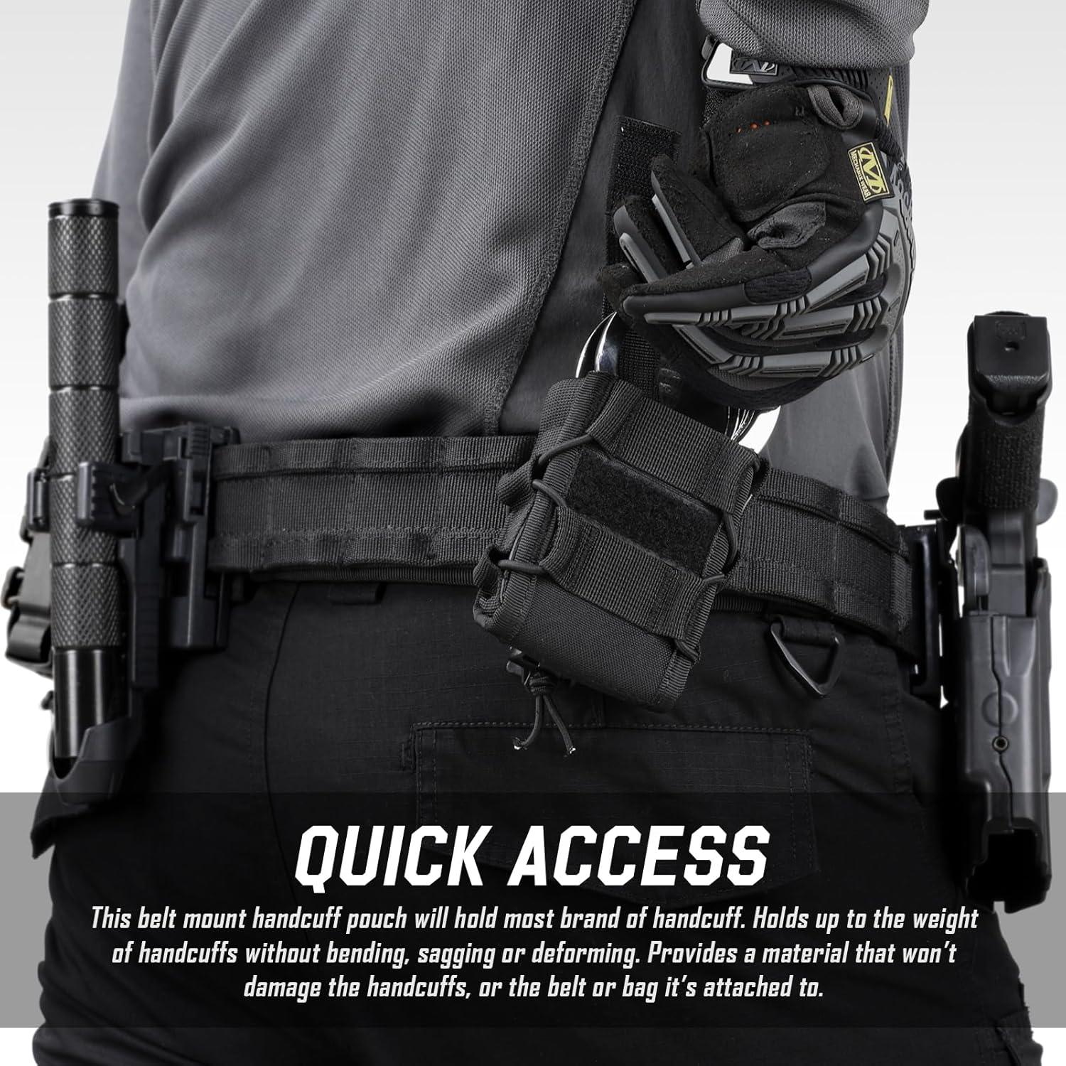 Funda de Grilletes LIVANS Negra, Estuche Táctico Molle