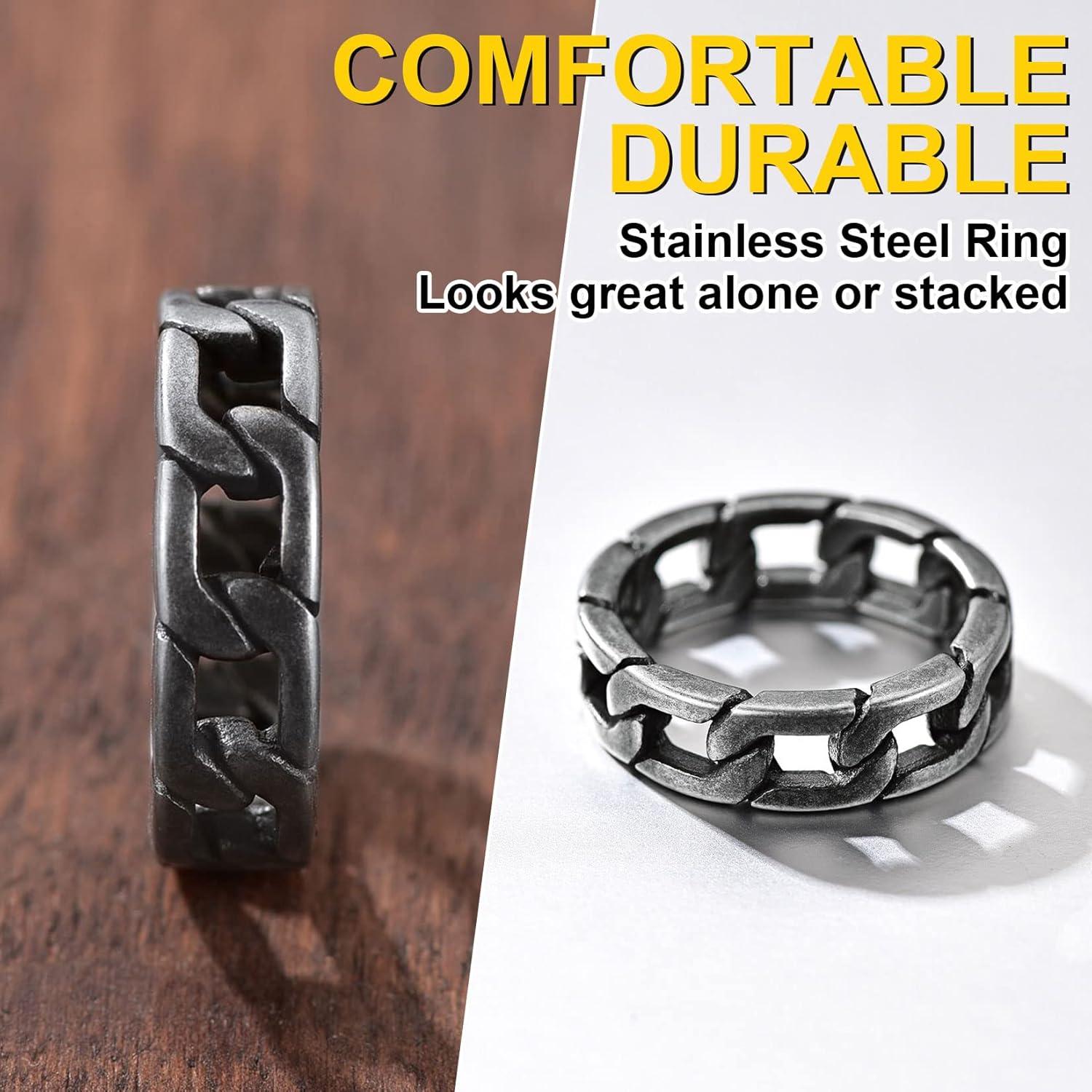 Anillo Celta Vintage para Hombre ChainsProMax, Acero Inoxidable