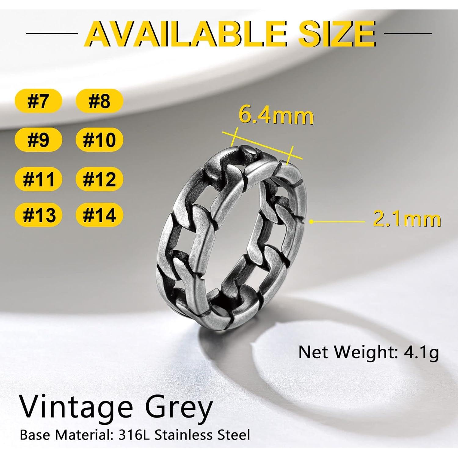 Anillo Celta Vintage para Hombre ChainsProMax, Acero Inoxidable