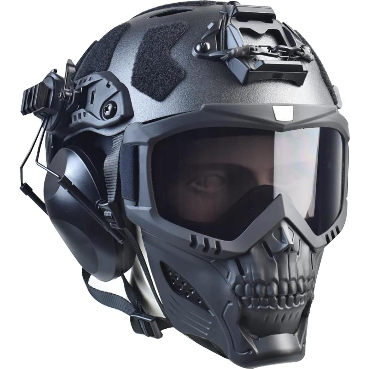 Casco Táctico Hdlsina HL-31-2 con Máscara y Auriculares