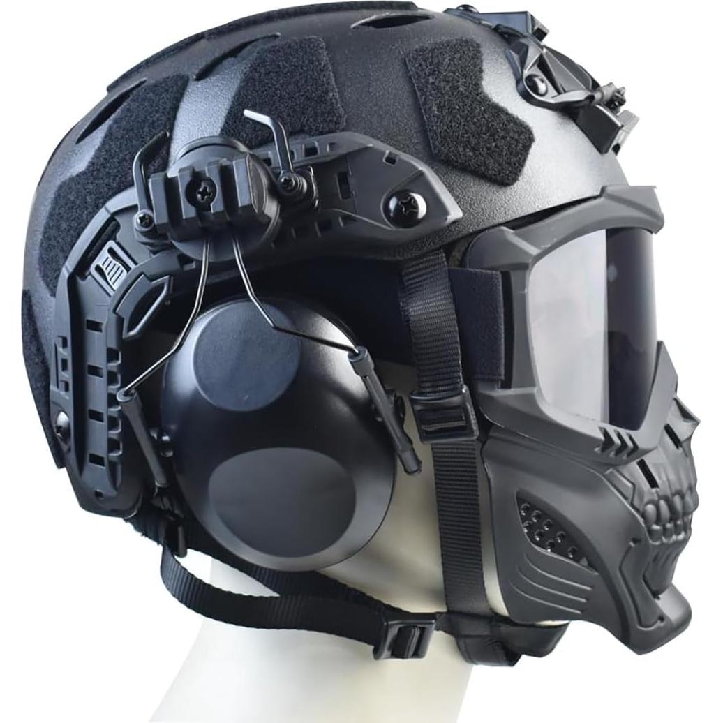Casco Táctico Hdlsina HL-31-2 con Máscara y Auriculares
