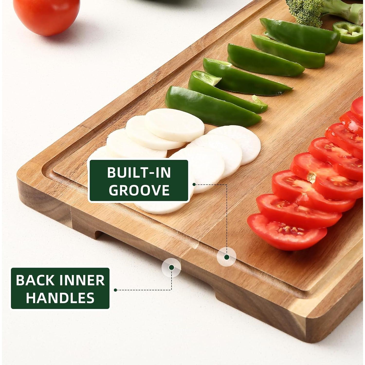 Tabla de Cortar XL de Madera de Acacia GAOMON 45.72x30.48 cm