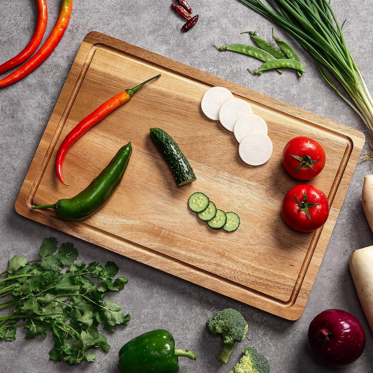 Tabla de Cortar XL de Madera de Acacia GAOMON 45.72x30.48 cm