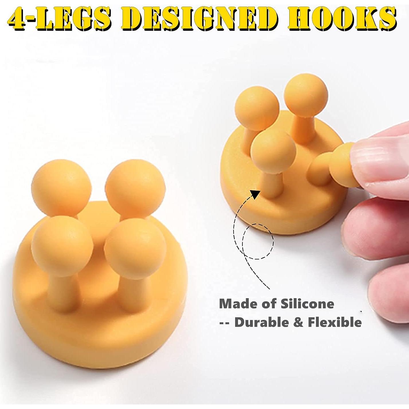 Ganchos Adhesivos de Silicona Defrko - 4 Pcs para Colgar