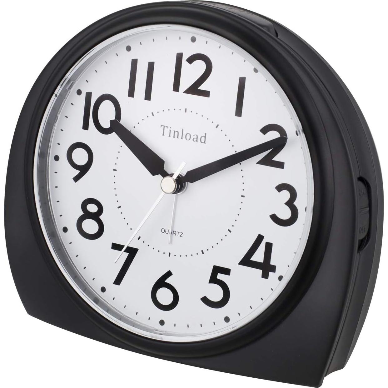 Reloj de Alarma Analógico Tinload 5.5" Silencioso Negro