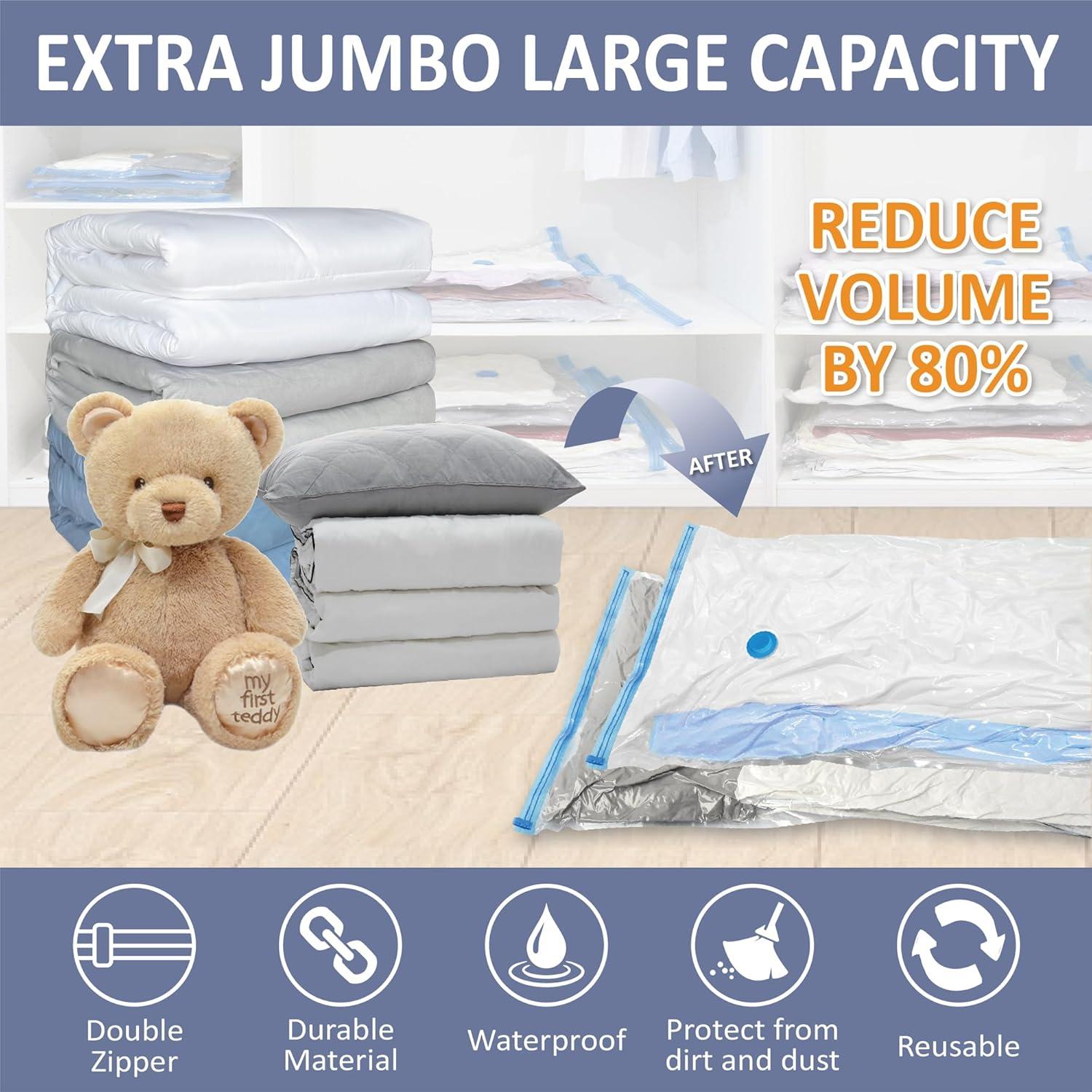 4 Bolsas de Almacenamiento al Vacío Jumbo Cozy Essential 120x89cm