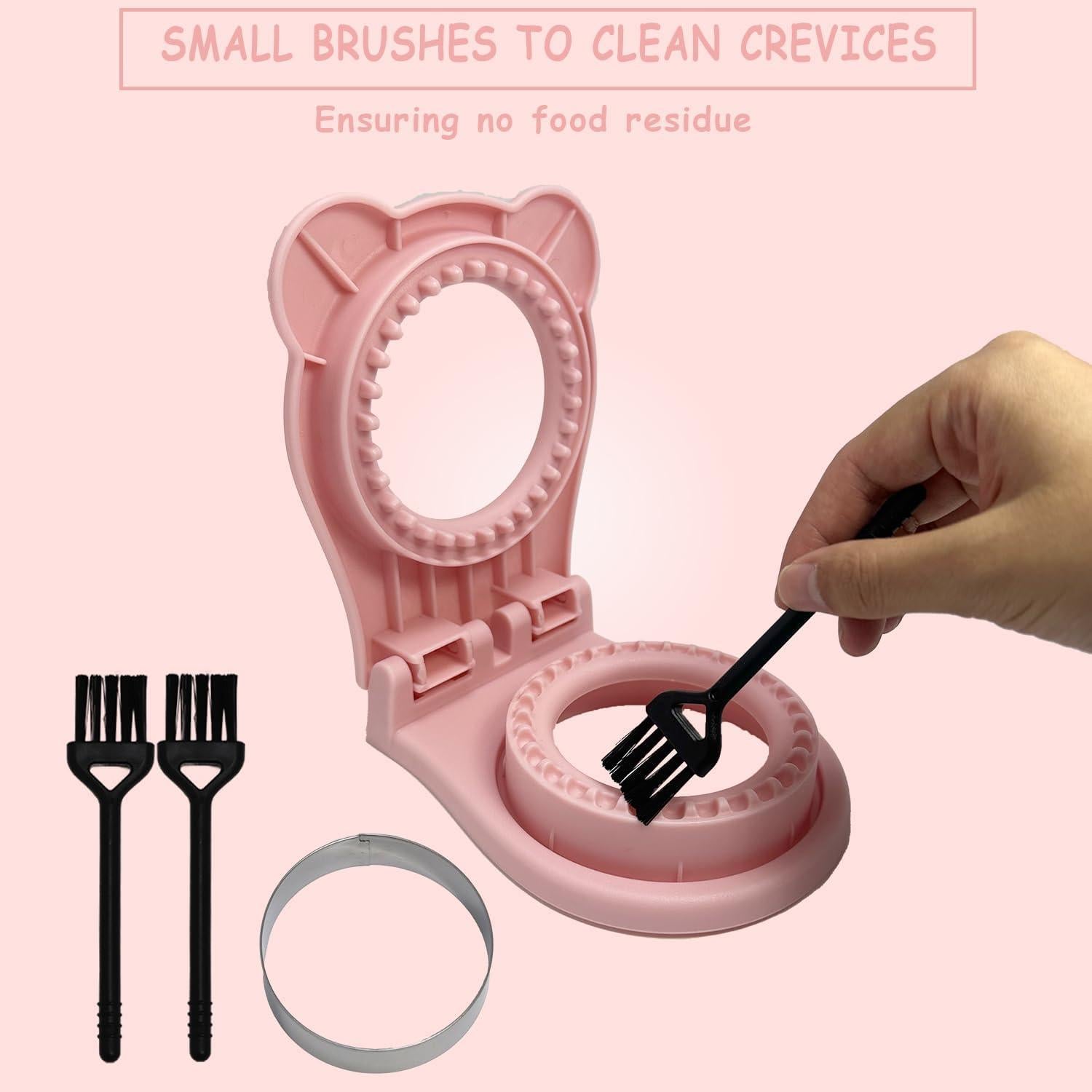 Cortador y Sellador de Sándwiches Bahtoiuy 2 Piezas Azul/Rosa