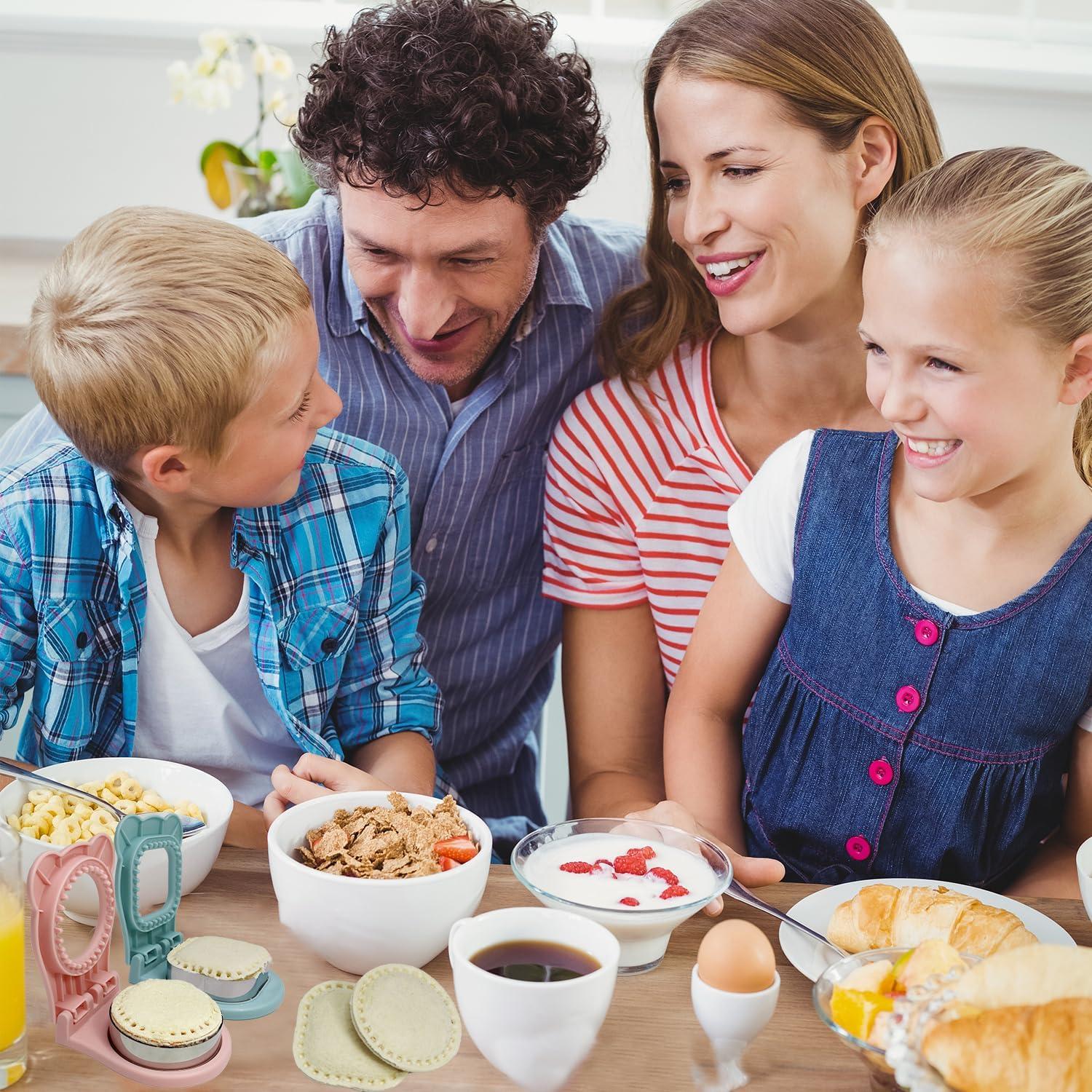 Cortador y Sellador de Sándwiches Bahtoiuy 2 Piezas Azul/Rosa