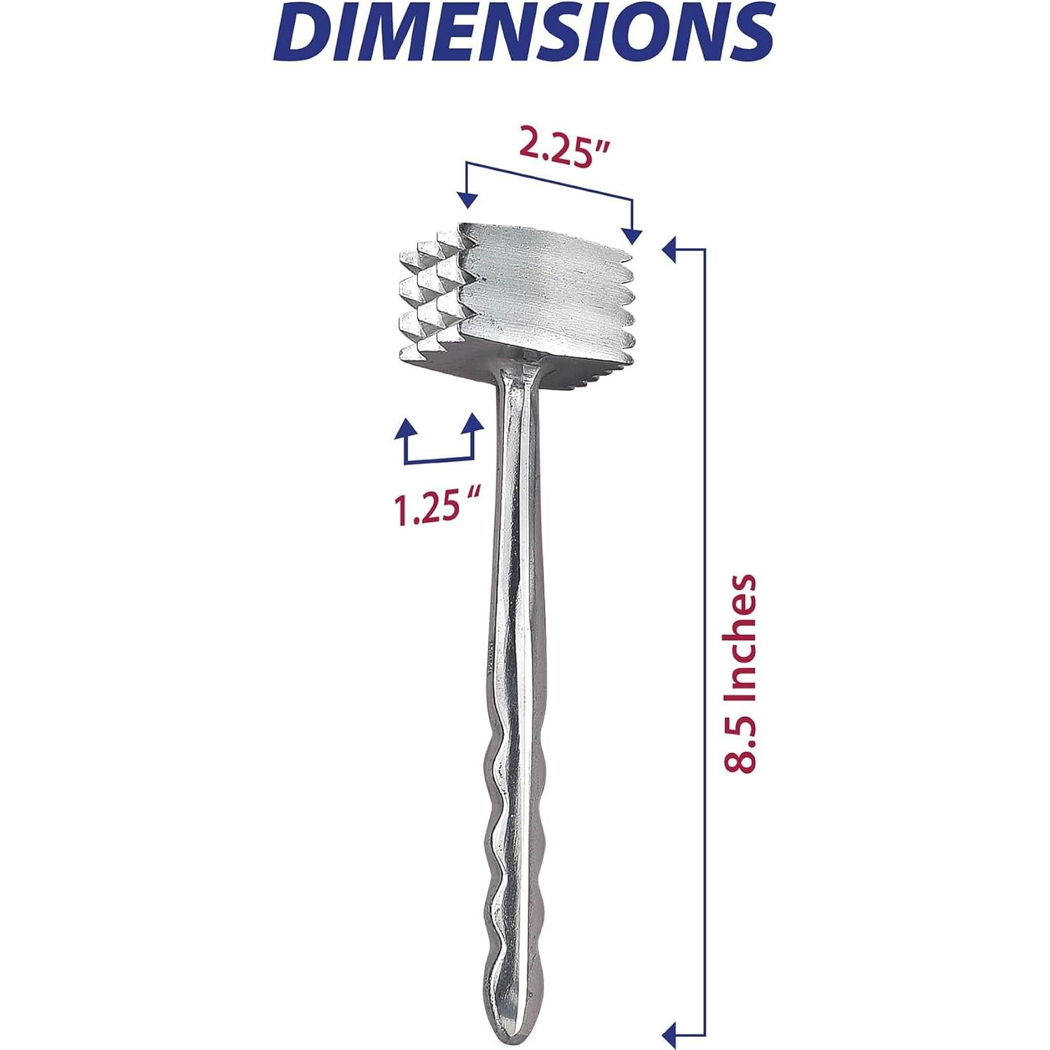 Martillo Ablandador de Carne HIC Aluminio 21.6cm Doble Lado