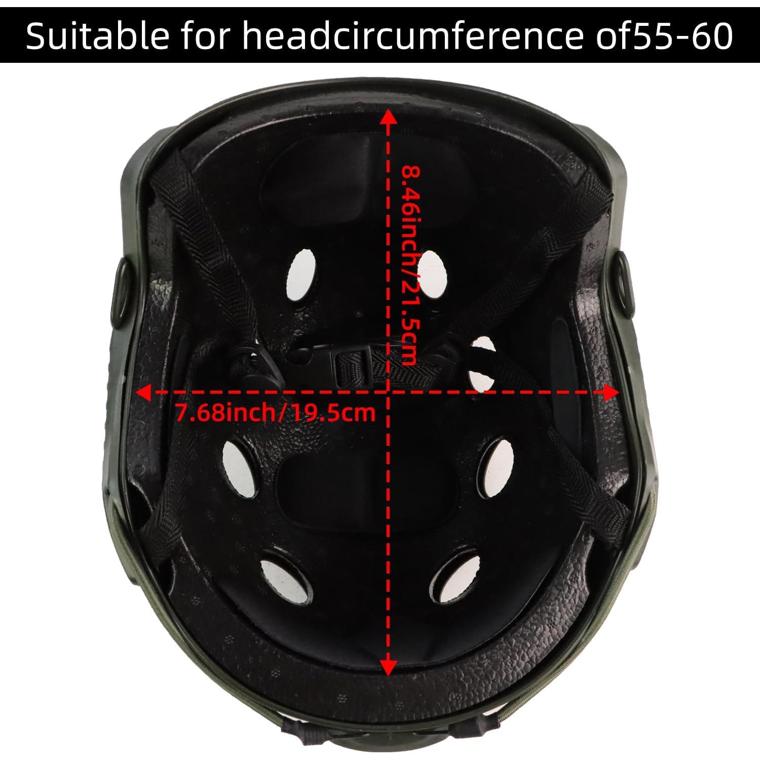 Casco Táctico Booiu Casco Airsoft Mediano Verde