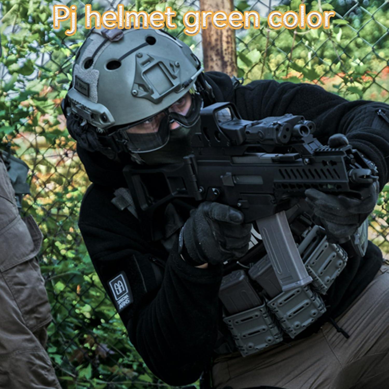 Casco Táctico Booiu Casco Airsoft Mediano Verde