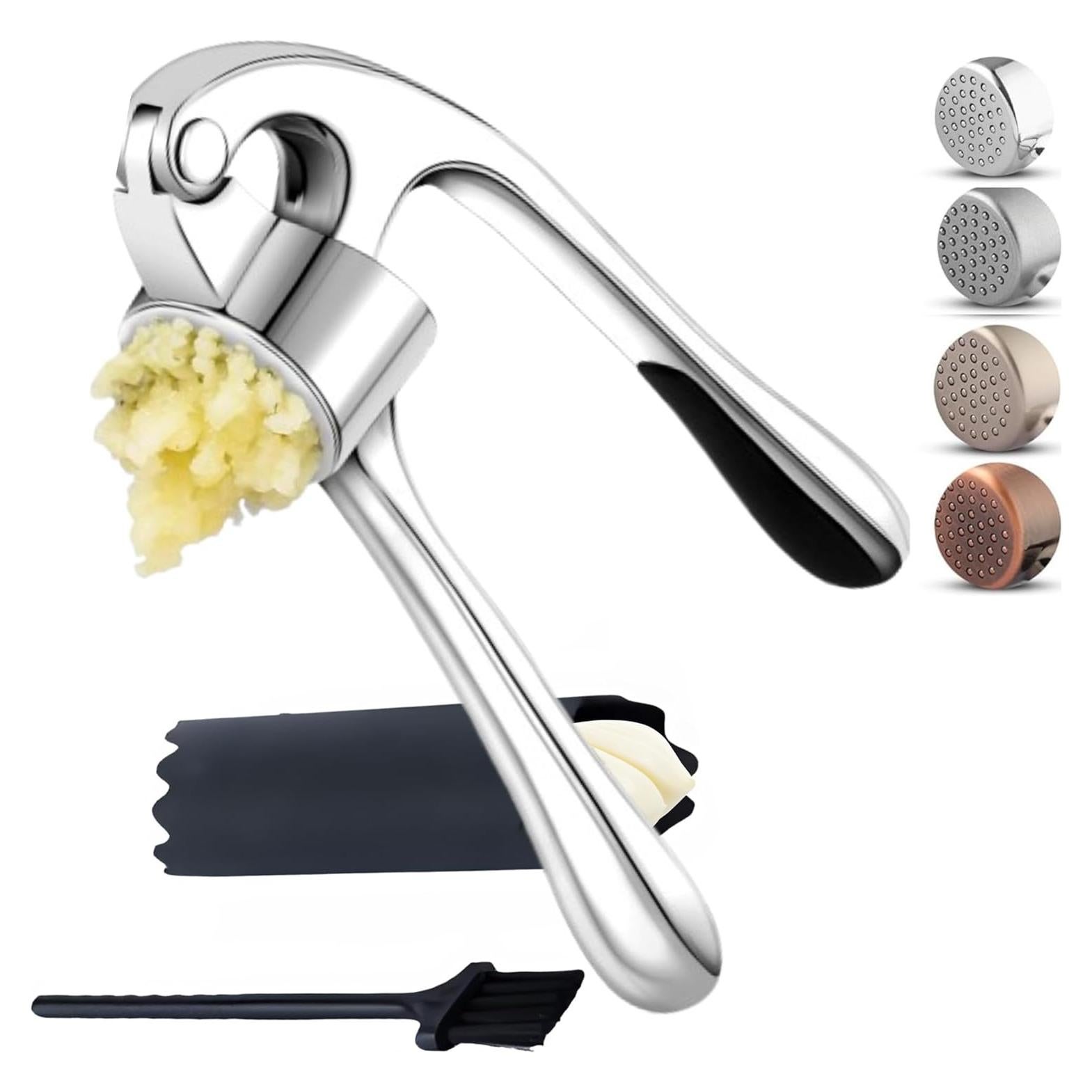 Juego de Prensa de Ajo CASA KITCHEN Acero Inoxidable 17 cm