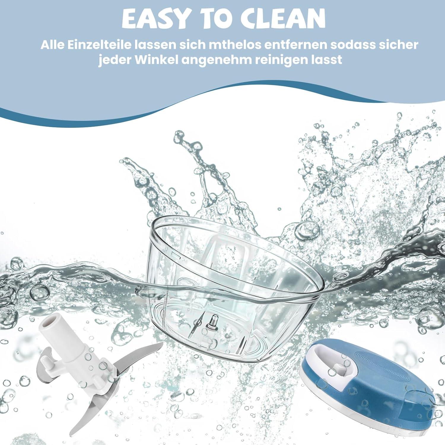 Picador Manual de Verduras FILTA 500ml Acero Inoxidable Azul