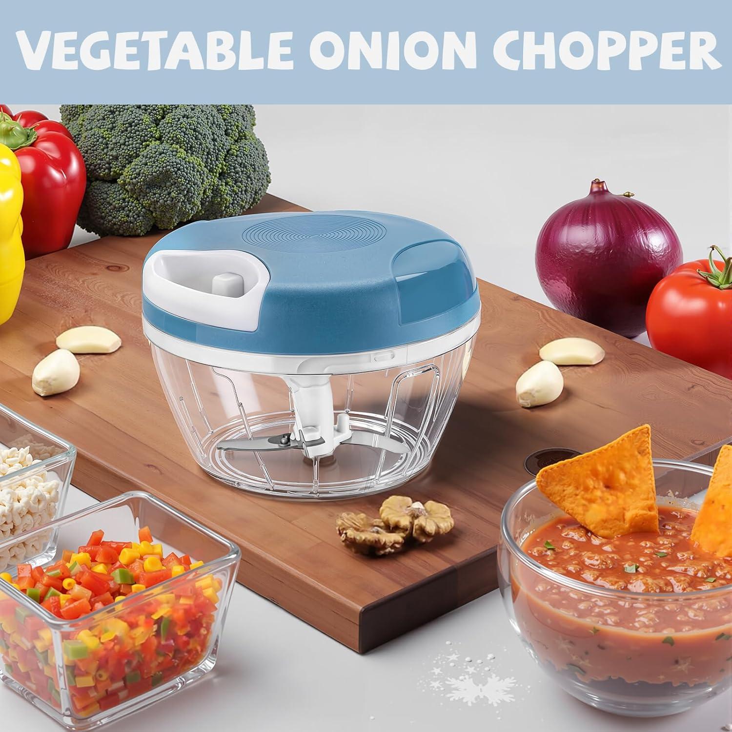 Picador Manual de Verduras FILTA 500ml Acero Inoxidable Azul