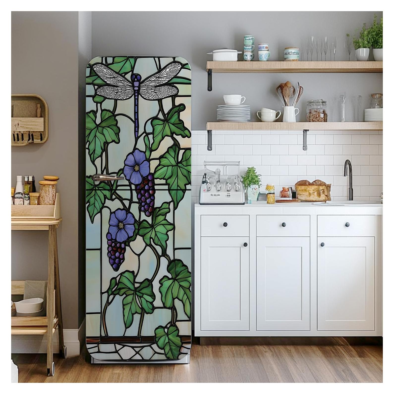 Funda Vinilo Floral para Refrigerador Flortlias 56x163cm